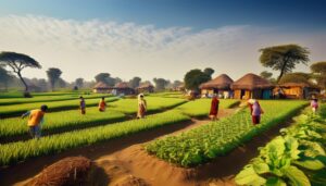 A photorealistic depiction of rural India showcasing activities from an agriculture and rural entrep (3)