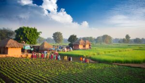 A photorealistic depiction of rural India showcasing activities from an agriculture and rural entrep (6)